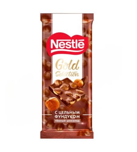 Şokolad plitkasy "Nestle Gold Selection" Gara (diri fundukly) 85 gr