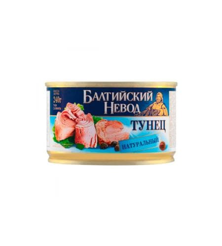 Konserwirlenen Balyk "Балтийский Невод" Tunes (Natural) 240 gr