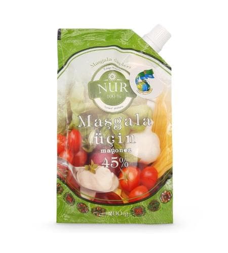 Maýonez "Nur" Maşgala üçin ýaglylygy 45% 200 gr